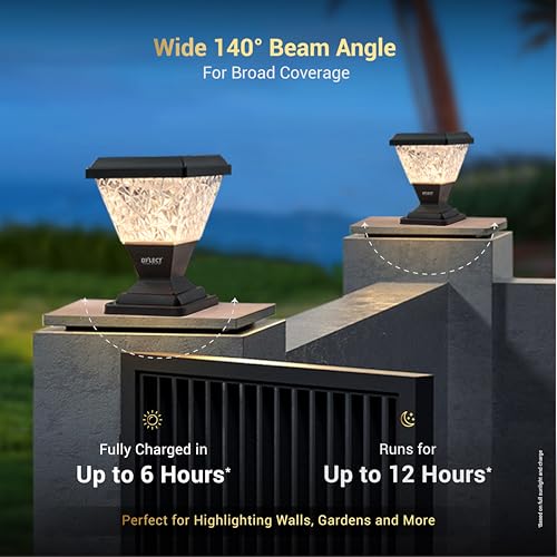 Dylect® Luxe Decorative Solar Light for Pillars, Balcony, Terrace, Outdoor Garden, Multi Color LED, IP65 Waterproof, Wireless Remote, Ground/Wall Mount, Auto On-Off (Pyramid Shape, Big) - Image 5