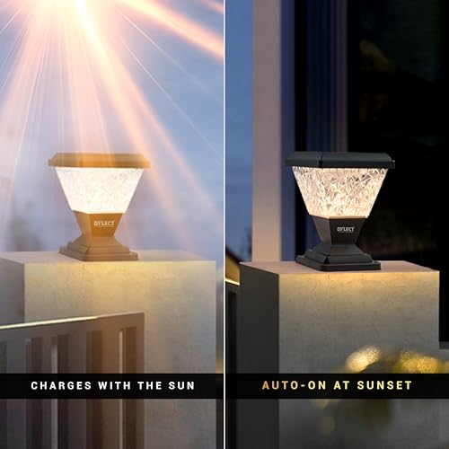 Dylect® Luxe Decorative Solar Light for Pillars, Balcony, Terrace, Outdoor Garden, Multi Color LED, IP65 Waterproof, Wireless Remote, Ground/Wall Mount, Auto On-Off (Pyramid Shape, Big) - Image 4