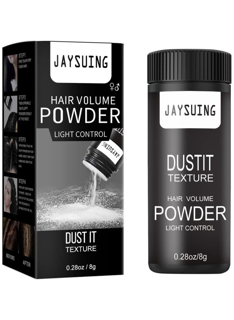 Jaysuing Hair Styling Powder for Men, Hair Styling Texturizing Powder, Volumizing Texture Powder, Fluffy Hair Texture Powder for Men, Strong Hold Natural Look Matte Finish Hair Volumizer for All Hair Types 8g  - Image 1