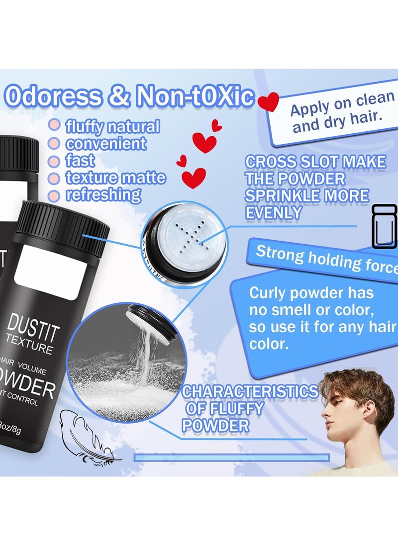 Jaysuing Hair Styling Powder for Men, Hair Styling Texturizing Powder, Volumizing Texture Powder, Fluffy Hair Texture Powder for Men, Strong Hold Natural Look Matte Finish Hair Volumizer for All Hair Types 8g  - Image 5