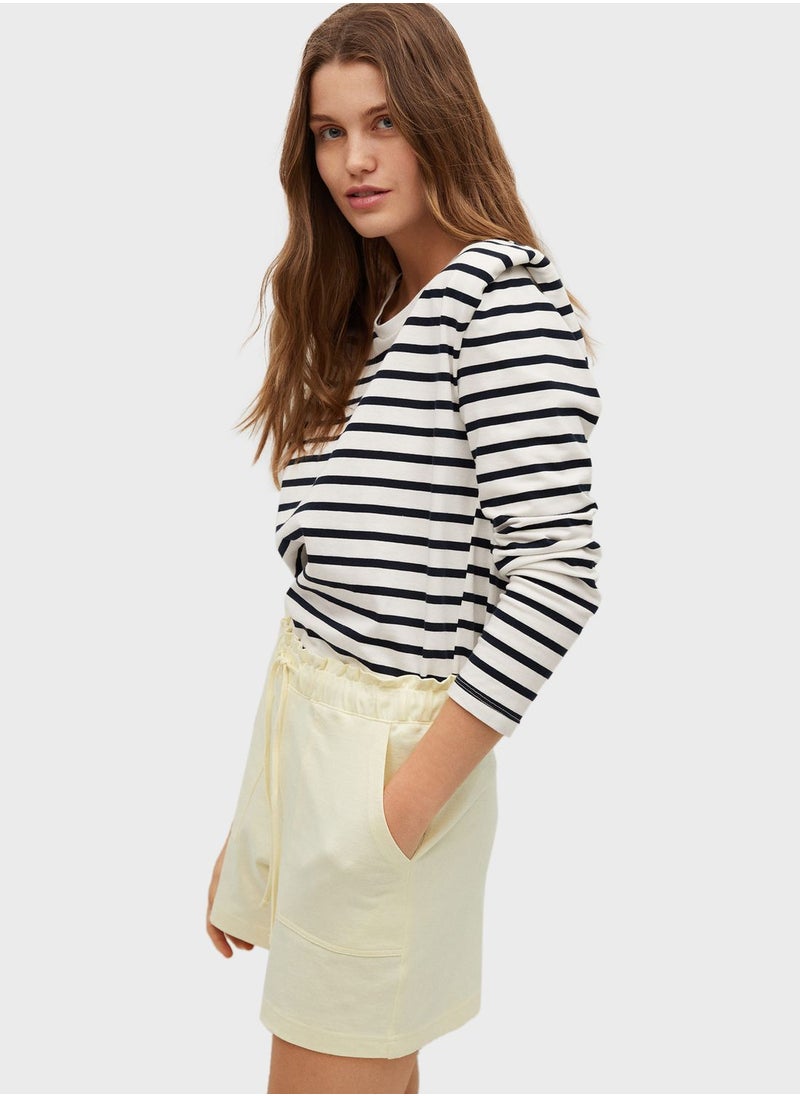 MANGO - High Waist Mini Shorts - Image 1