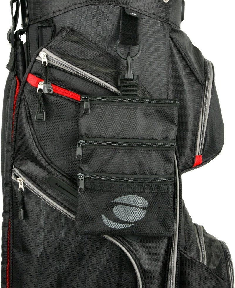 Orlimar Detachable Golf Accessory Pouch, 3 Zippered Pockets for Valuables and Golf Accessories, Clips to Your Golf Bag for Extra Storage and Easy Access. - Image 2