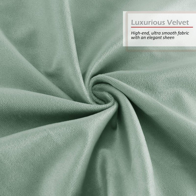 Nestl Nestl Throw Pillow Covers  Cozy Velvet Decorative Outdoor Pillow Covers 16x16 Inches  Soft Solid Cushion Covers for Sofa  Bed and Car  Set of 4 - Mint  - Image 5