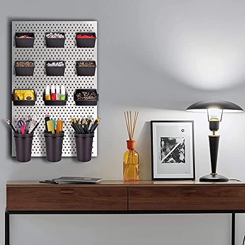 G.CORE 12 Pack Pegboard Bins with Hooks, Peg Board Hooks Assortment Organizer Accessory, Various Tools Storage Arrange System Kit for Garage Craft Workshop Workbench Hobby Office - Image 5