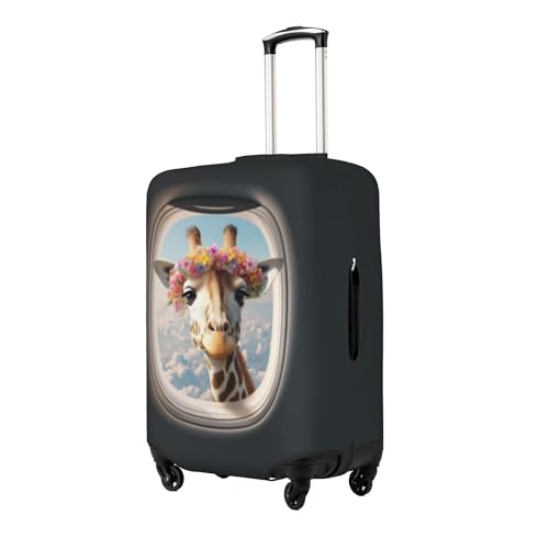 Worltoldb Giraffe Airplane Travel Luggage Cover Polyester Suitcase Protector Washable Baggage Covers Fits 1821 Inch - Image 3