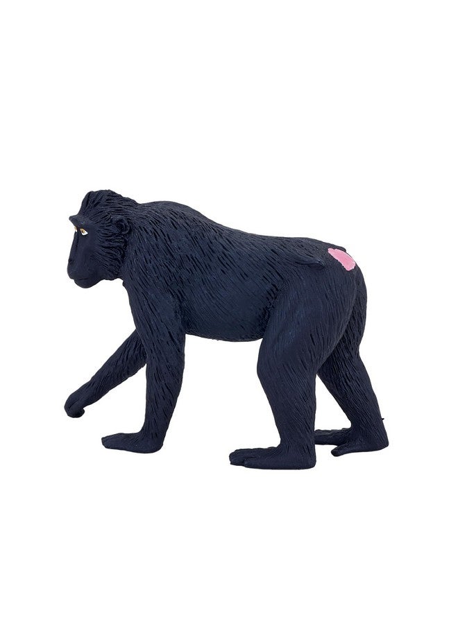 MOJO Black Crested Macaque Realistic International Wildlife Hand Painted Toy Figurine - Image 1