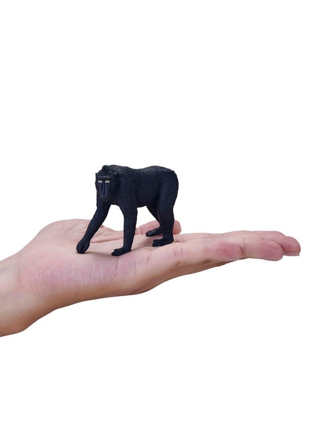 MOJO Black Crested Macaque Realistic International Wildlife Hand Painted Toy Figurine - Image 4