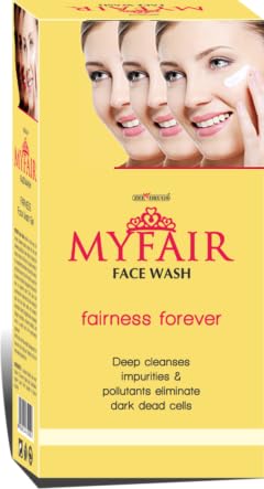 MYFAIR Fairness Facewash Dark Dead Cell Removal Deep Cleansing & Brightening Removes Dirt, Oil & Impurities Gentle & Hydrating formula Facewash for All Skin Types (60gm) - Pack of 01 - Image 4