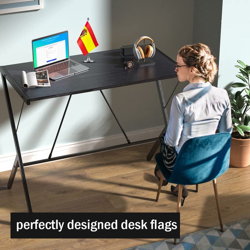 mflagperft Spain Flag Spanish Table Desk Small Mini Flags Decorations - Image 3