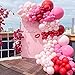 Winrayk 150Pcs Valentines Day Balloon Garland Arch Kit Pink Red Rose Red Balloons 18 10 5 for Women Girls Valentines Day Mothers Day Wedding Engagement Anniversary Party Decoration Supplies - Image 3