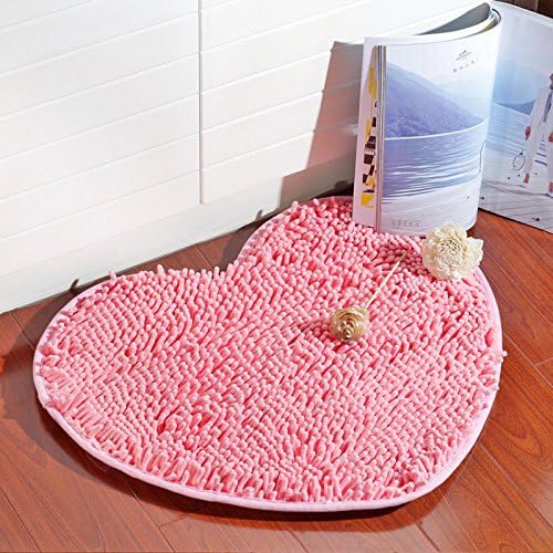 AWIZOM 2 Pack Valentines Day Heart Rug Valentine Heart Shaped Door Mat Pink Bathroom Heart Mat Soft Fluffy Heart Area Rug for Home Living Room Bedroom Kitchen Decor20 x 24 Inches Pink - Image 4