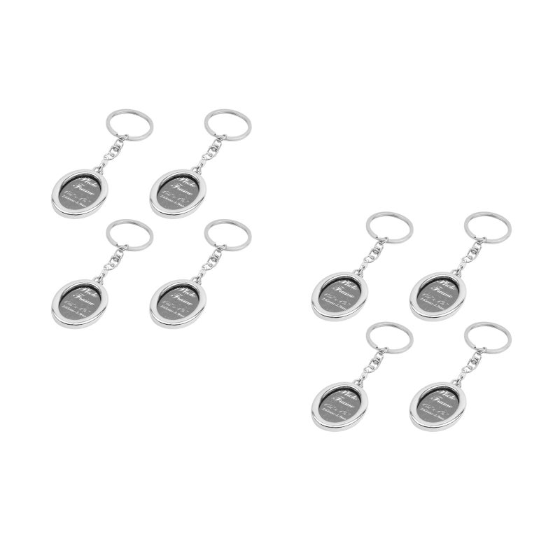 8 pcs Metal Key Photo Frame Key Pendant Hanging Ornament Valentine's Day ( ) - Image 1