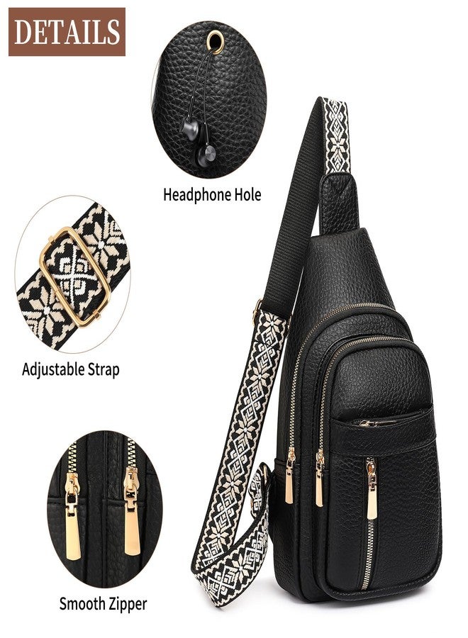 FALAN MULE Crossbody Bags for Women Trendy Leather Sling Chest Bag Fanny Packs for Women - Image 4