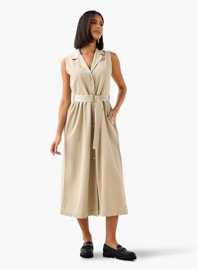 Splash FAV Denim Party Resort Shirt Dress With Belt