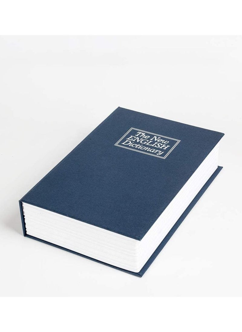 Rubik - Book Safe with Combination Lock, Home Dictionary Diversion Hidden Secret Metal Safe Box for Money Jewelry Passport (26.5 x 20 x 6.5cm) Navy Blue Large - Image 1