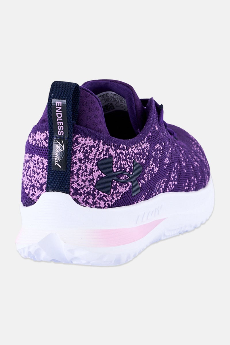 UNDER ARMOUR أحذية جري نسائية UA W Velociti 3 IWD مزودة بأربطة، بنفسجي - Image 2