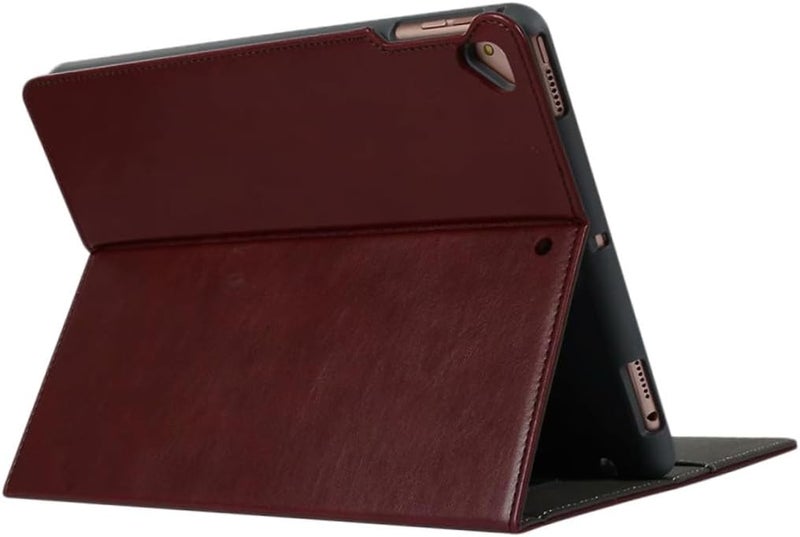 Pu Tablet Cover Handheld Protective Case for 10.2 Inch Tablet Anti-Slip Compatible with Travel and Daily Use Wine Red - Image 1