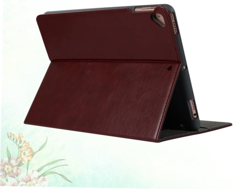 Pu Tablet Cover Handheld Protective Case for 10.2 Inch Tablet Anti-Slip Compatible with Travel and Daily Use Wine Red - Image 3
