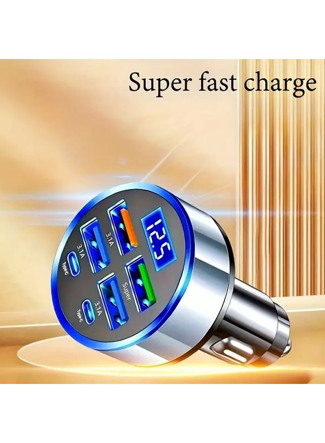 شاحن السيارة السريع Silvery K228S بشاشة رقمية LED ومحول شحن فائق السرعة - Image 4