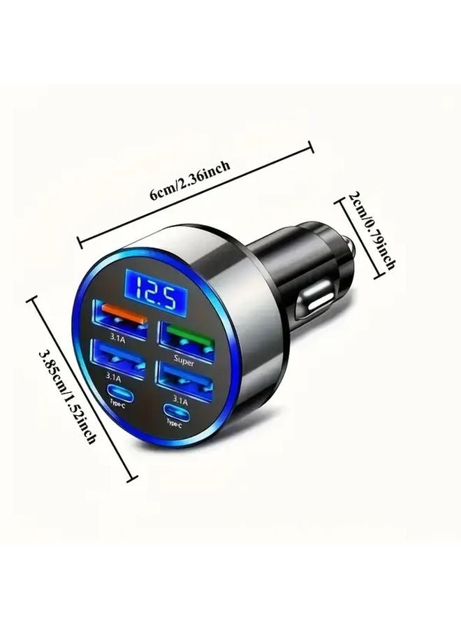 شاحن السيارة السريع Silvery K228S بشاشة رقمية LED ومحول شحن فائق السرعة - Image 2
