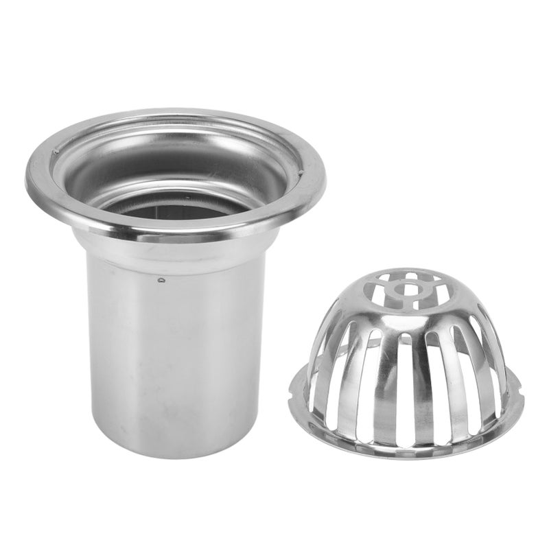 Roof Floor Drain Stainless Steel Non Blocking Balcony Outdoor Rain Bucket Drainage Parts Round 4in - Image 5