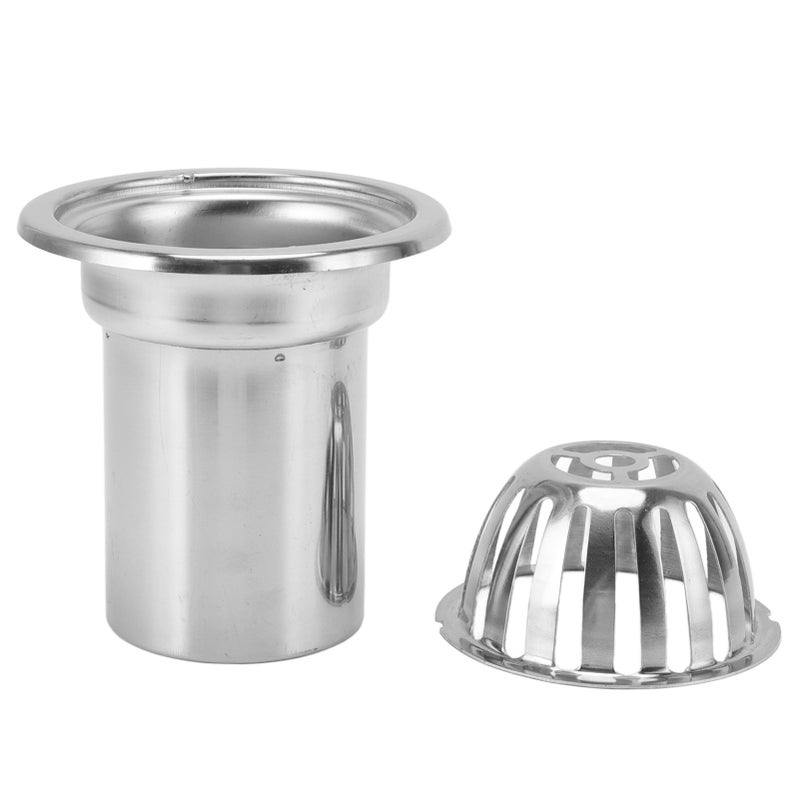 Roof Floor Drain Stainless Steel Non Blocking Balcony Outdoor Rain Bucket Drainage Parts Round 4in - Image 2