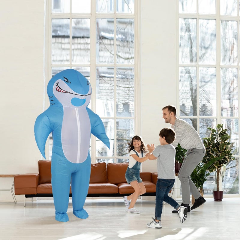 M MH ZONE Halloween Inflatable Shark Costume for Adult Blow-Up Funny Cosplay Suit for Halloween, Christmas, Carnival - Image 4