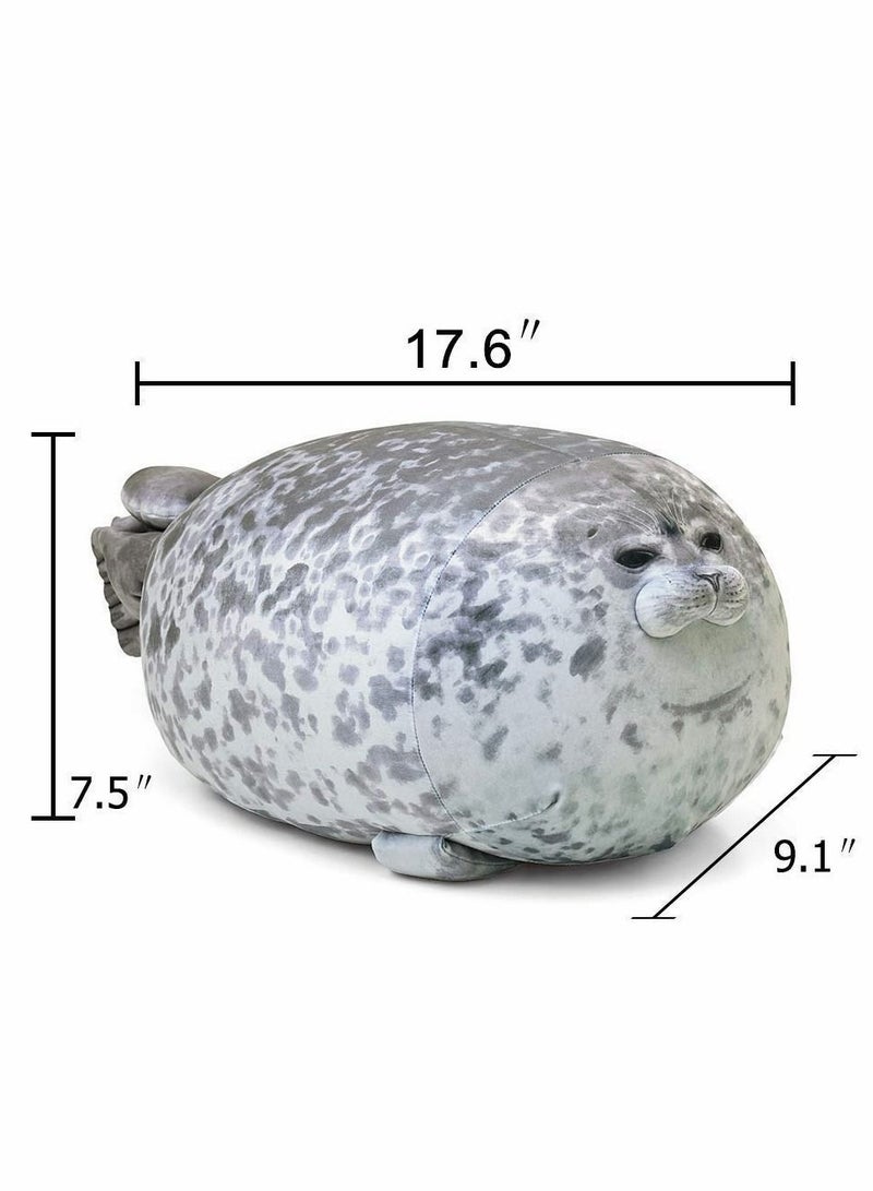 SYOSI Soft Seal Plushie Pillow Chubby Blob Seal Hugging Pillow Cute Stuffed Animal Plush Pillow Toy Kawaii Room Decor for Kids Boys Girls(17.6inch) - Image 5