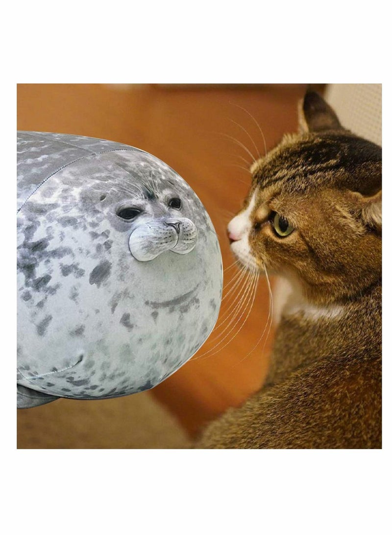 SYOSI Soft Seal Plushie Pillow Chubby Blob Seal Hugging Pillow Cute Stuffed Animal Plush Pillow Toy Kawaii Room Decor for Kids Boys Girls(17.6inch) - Image 3