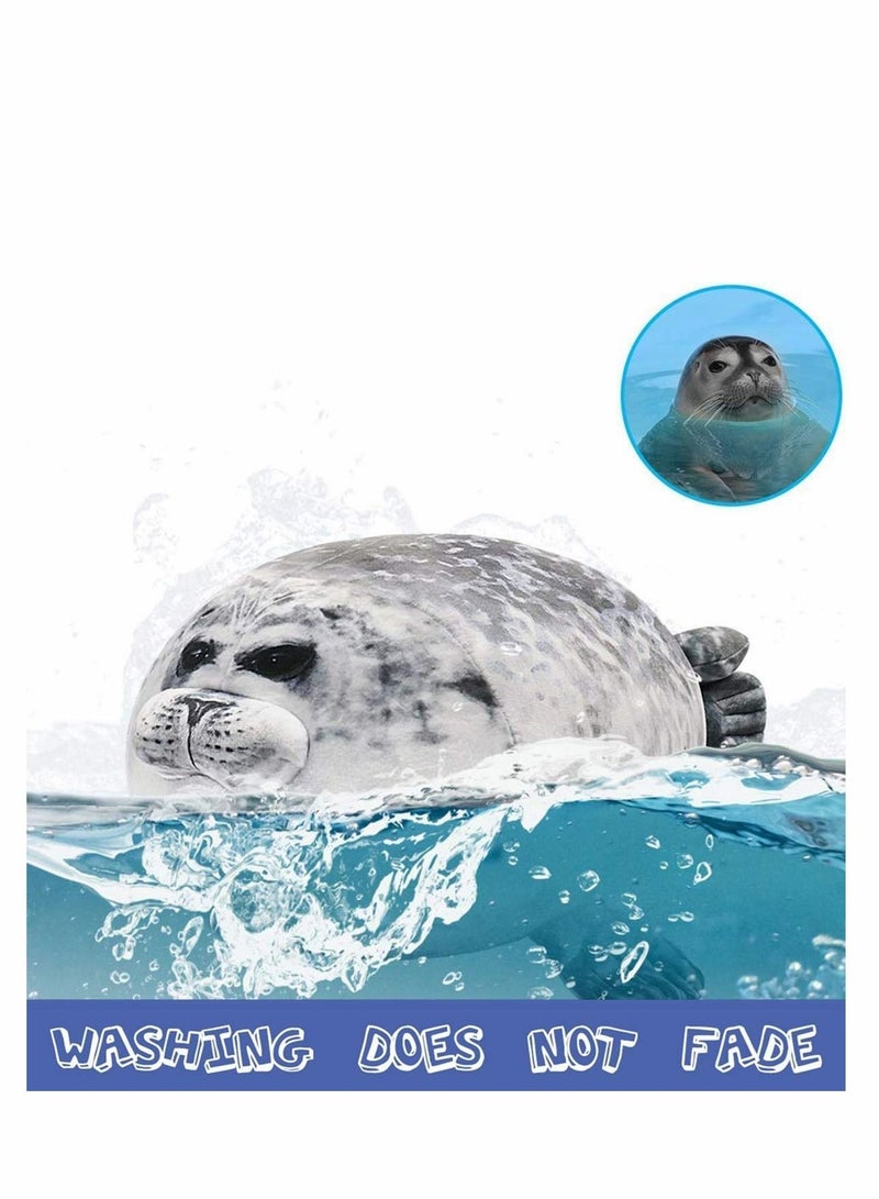 SYOSI Soft Seal Plushie Pillow Chubby Blob Seal Hugging Pillow Cute Stuffed Animal Plush Pillow Toy Kawaii Room Decor for Kids Boys Girls(17.6inch) - Image 4