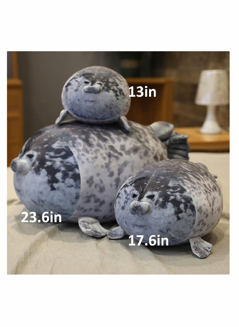 SYOSI Soft Seal Plushie Pillow Chubby Blob Seal Hugging Pillow Cute Stuffed Animal Plush Pillow Toy Kawaii Room Decor for Kids Boys Girls(17.6inch) - Image 2