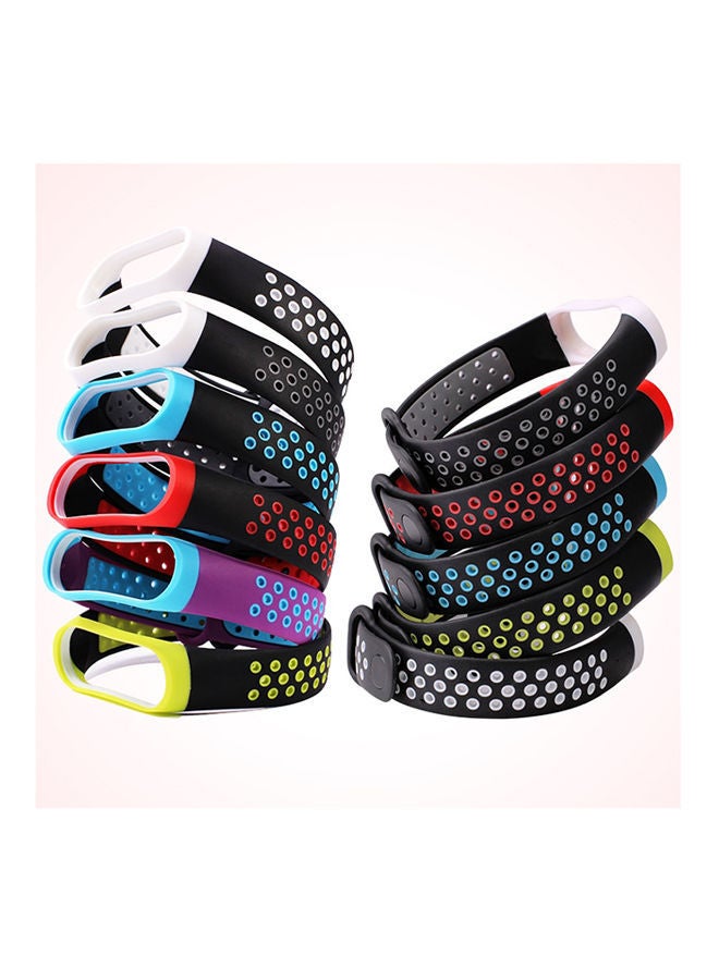 NIBEMINENT Replacement Sport Strap For Xiaomi Mi Band 3 Grey/Orange - Image 2