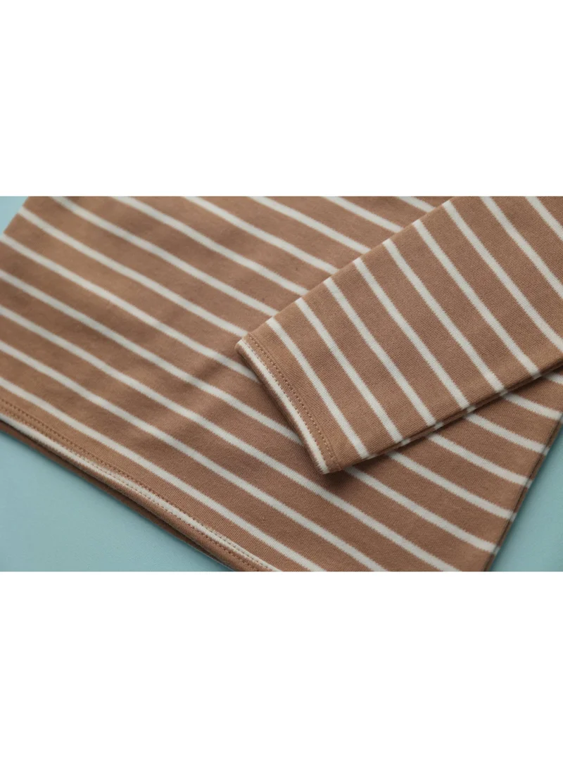 Sheer Hugs Sheer Hugs Casual Stripe Full Sleeve T-Shirts for Boys, Nude