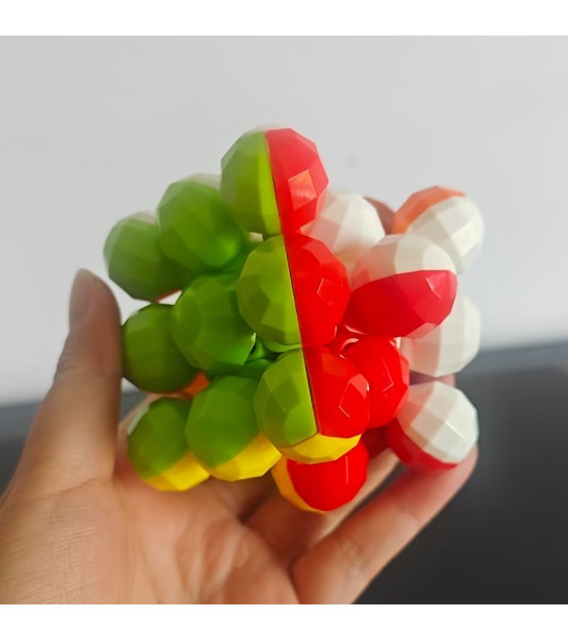 3x3 مكعب سحري مستدير بكرات ألماس ملصقات لغز حبات - Image 2