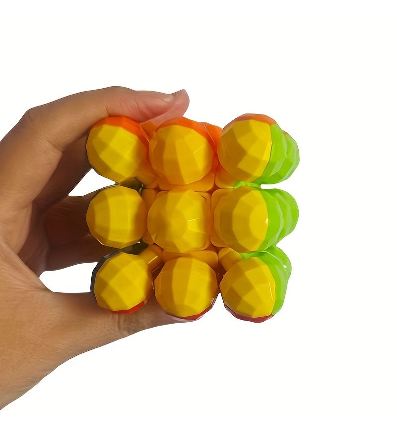 3x3 مكعب سحري مستدير بكرات ألماس ملصقات لغز حبات - Image 1
