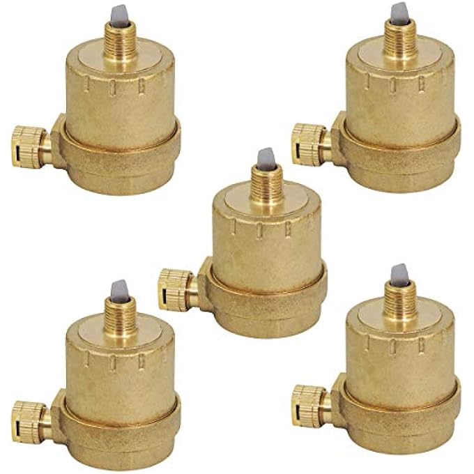 Brass S1546-OM-5 RADIATOR STEAM AIR FLOAT VENT; HEAT REGULATOR VALVE; ANGLE MOUNT; 1/8 IN. NPT; CHROME PLATED STEEL (5 PACK), BRASS - Image 1