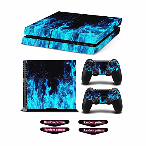 Oiokew Decal Skin for Ps4, Whole Body Vinyl Sticker Cover for PlayStation 4 Console and Controller (Include 4pcs Light Bar Stickers) (PS4, Dense Fog fire) - Image 1