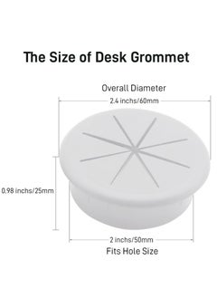 6 Pack 2 Inch Desk Grommet Cable Management Solutions for Home Office White Desktop Hole Cover - pzsku/ZB42D2F2D06470E0B4218Z/45/_/1722397052/bc07fdb9-dc7b-4994-a343-a2e06304a2f7