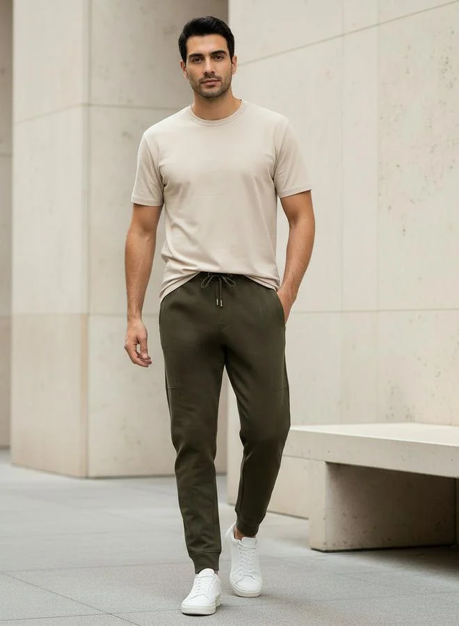 Iconic Iconic Men Slim Fit Joggers with Pockets
