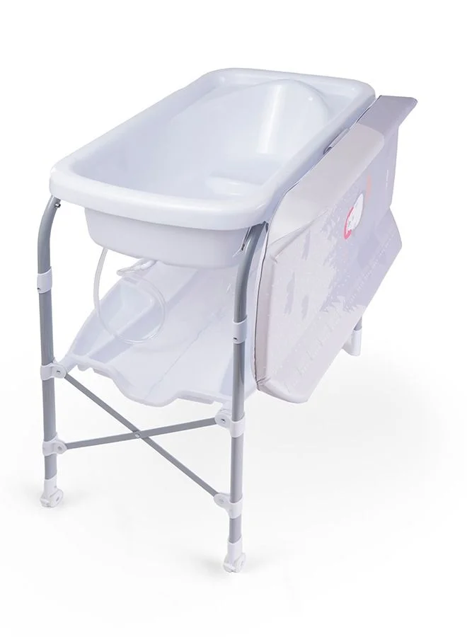 Jikel Ripple Standing Bath And Changing Table - Grey
