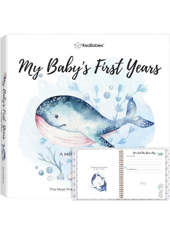 KeaBabies Craft Baby First Years Memory Book, Baby Keepsake Album, SeaWorld - Image 1