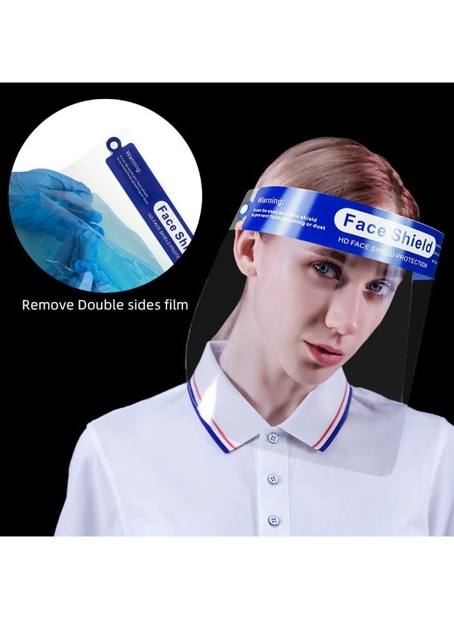 Ru syanl 10 Pack Safety Clear Face Shield - Anti Fog Face Shield for Women & Men Protective Face Shields - Image 3
