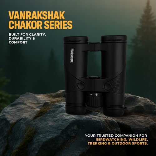 Vanrakshak CHAKOR 10x42 Professional Binoculars for Adults, High Power Wide Angle Binoculars, Waterproof & Fogproof, FMC Optics with BK7 Roof Prism, 99.8mm FOV, for Bird Watching, Wildlife & Safari - Image 5