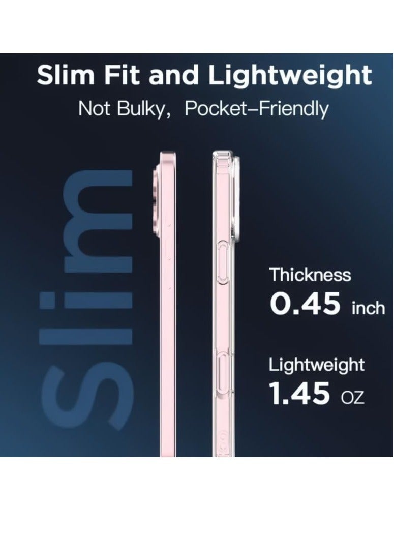 iPhone 16 Case - Clear Magnetic Slim Case Compatible with MagSafe, Includes Screen Protector & Camera Protection, Shockproof Cover - Image 4