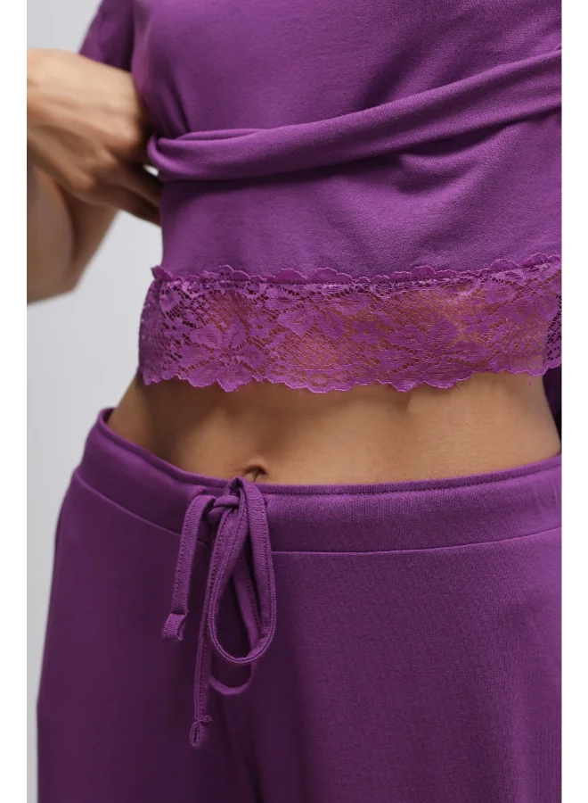 NeceSera Dreamy Purple Lace Shorts