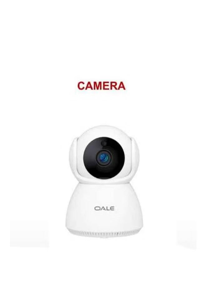 OALE iHome 01 Security Camera Dual Track Audio Support Night Vision Motion Detect Security Camera 360 Full View Two Way Real Time Voice Calling Camera White  - Image 2