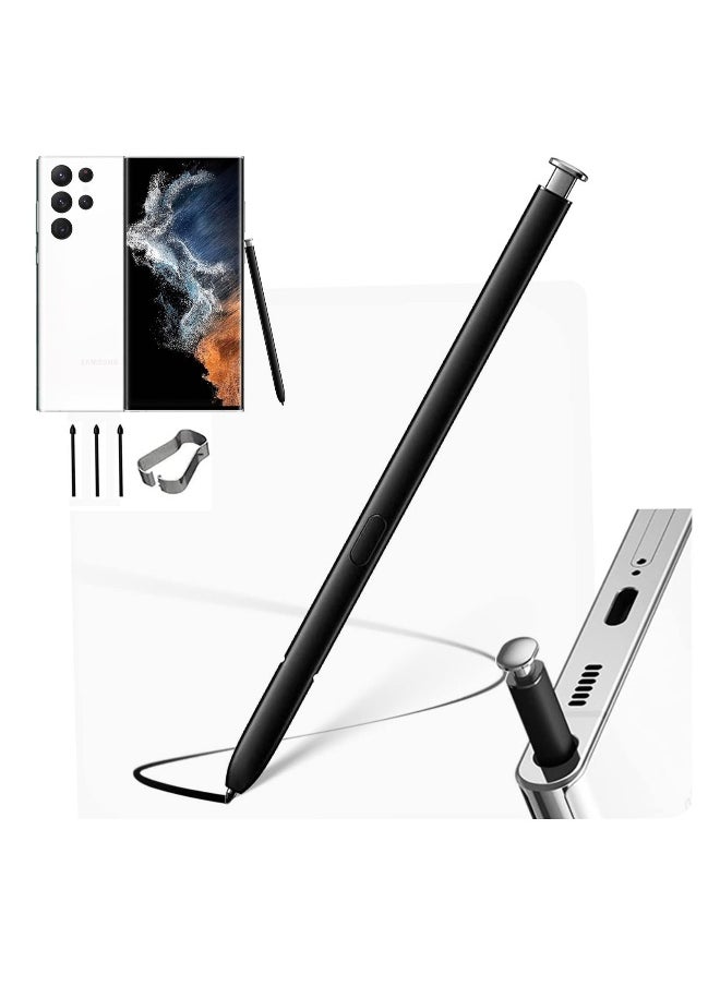Generic High Sensitivity S Pen Stylus for Samsung Galaxy S23 S22 Ultra with 3 Nibs Replacement White  - Image 1