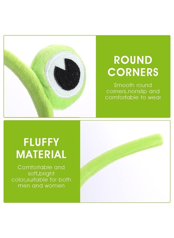 WLLHYF 1Pcs Cute Frog Headband Spa Headband Head Hoop Frog Eye Makeup Head Band Soft Elastic Hair Band for Washing Face Head Wrap Funny Hair Band for Girls Women Yoga Skincare Headbands - Image 3
