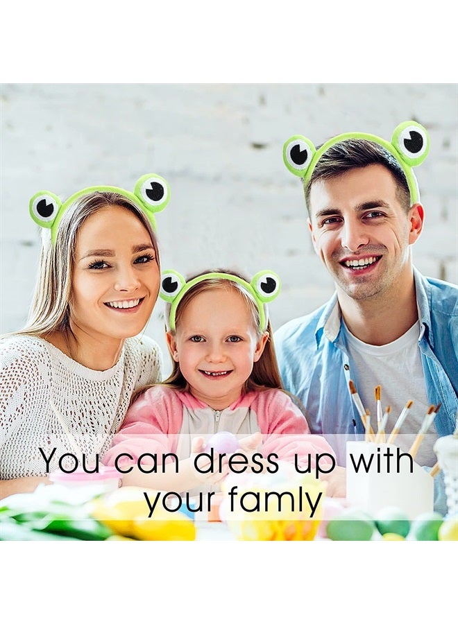 WLLHYF 1Pcs Cute Frog Headband Spa Headband Head Hoop Frog Eye Makeup Head Band Soft Elastic Hair Band for Washing Face Head Wrap Funny Hair Band for Girls Women Yoga Skincare Headbands - Image 5