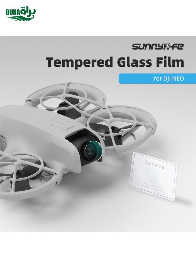 BURAQ For DJI Neo Sunnylife 2pcs Tempered Glass Drone Lens Film (Transparent) - Image 2